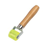 Magideal - Rodillo De Rueda De Aplicación De Amortiguación De Sonido De Audio Para Coche, Mantenimiento De Herramienta De Alisado Portátil Con Mango De Madera , Largo 175Mm Ancho 3Cm