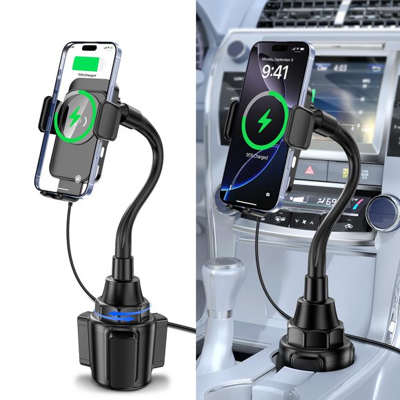 Soporte para celular bokilino con cargador inalámbrico de coche 15 W