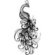 thumbnail image 1 of Decomural Floral Peacock Design Birds Feathers WS-35558, 1 of 2