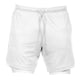 thumbnail image 5 of Pantalones Cortos Para Correr 2 En 1 Para Hombres Pantalones Cortos De Capa Base Incorporados Bolsillo Blanco L, 5 of 5