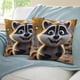 thumbnail image 3 of Mapache Fundas de almohada de terciopelo con tema, regalos de funda de almohada, decoración para el hogar, cojín de lanzar, regalo de cumpleaños para fans y parejas.50*50cm., 3 of 6
