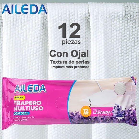 Aileda Trapero Humedo - 12 - Unidad - 1 - 40 Cm - 60 Cm Desechable Húmedo fragancia de lavanda