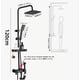 thumbnail image 2 of Hermosa Columna Redondo De Ducha Negra Mate 4 Funciones, Cabezal de ducha cuadrado, 2 of 7