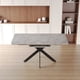 thumbnail image 3 of 62.4" Extendable 78.15"Very large Grey Dining Table Modern Mid-Century Kitchen Table Set for Dining Room, party Table,Conference table,Black metal X shape Legs., 3 of 3