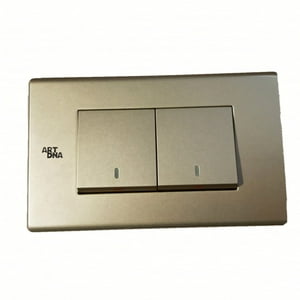 Interruptor Doble 9/15 Tecla Mediana Dorado 10A - Art Dna