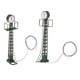 thumbnail image 4 of 2 Piezas De Luces De Ferrocarril Modelo Escala HO Para Accesorios De Iluminación De Jardín De Hadas Verde, 4 of 5