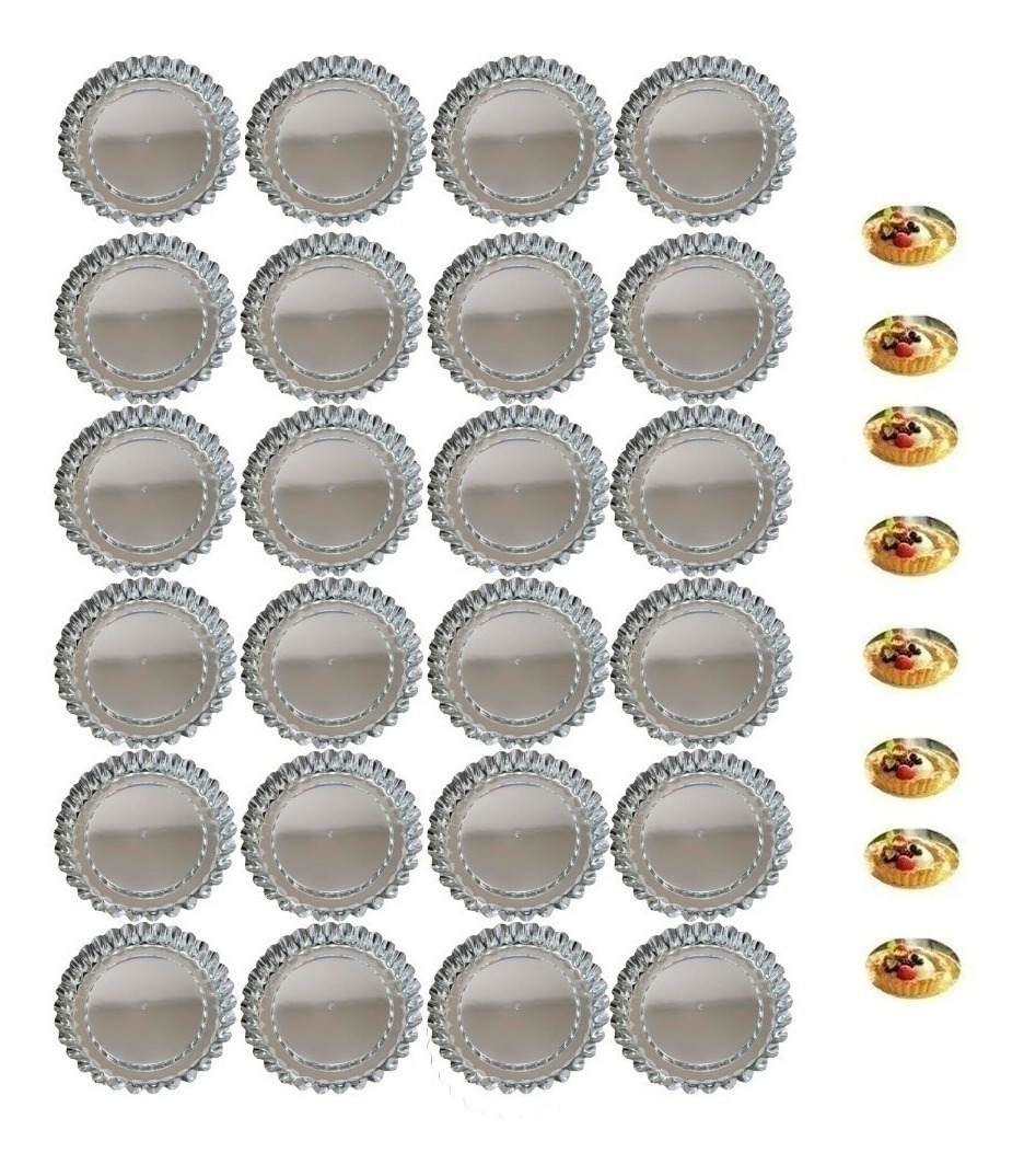 Genérico - Pack 24 Moldes De Tartaleta Molde Tarta Individual Fija