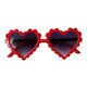 thumbnail image 5 of Ni?os Ni?os Ni?as Gafas De Sol De Plástico Lentes En Forma De Corazón UV400 Rojo, 5 of 5