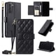 thumbnail image 1 of Funda tipo billetera FOXDOCK para Samsung Galaxy S22 Plus – Tapa abatible con correa para mujer, 1 of 5