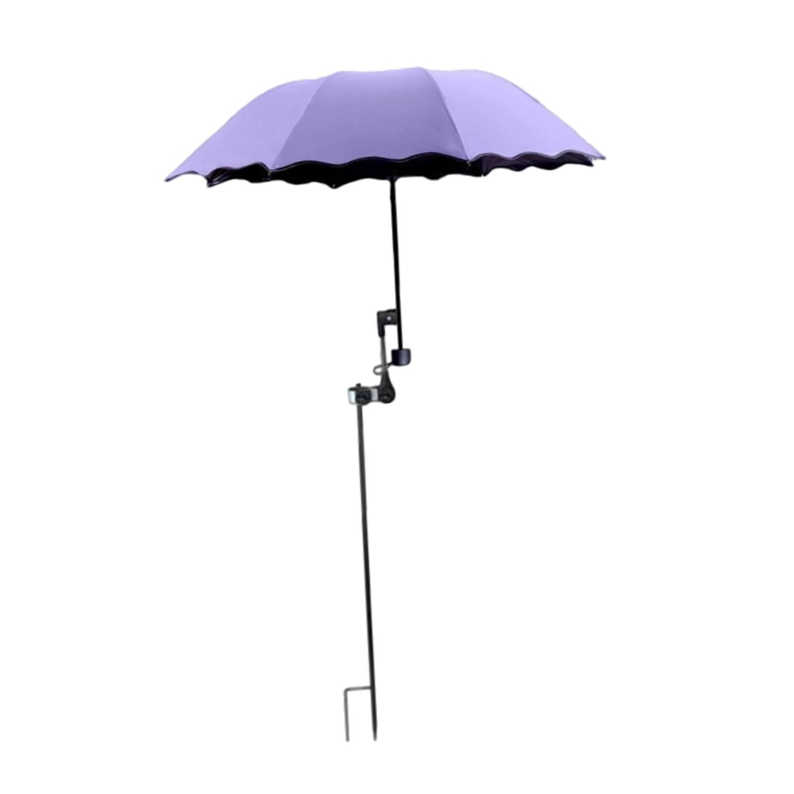 Magideal - Garden Plant Umbrella Sombrilla Para Plantas Protección Solar Resistente Estructura De Varilla De Hierro Y Fibra De Poliéster Fácil Instalación Y Uso Púrpura