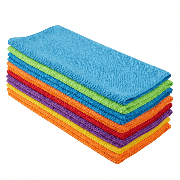Pack 24 Paños de Microfibra 40x40cm, colores variados