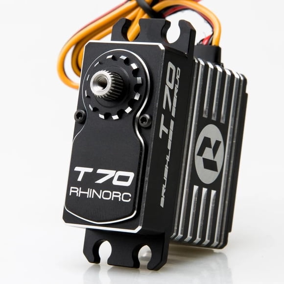 Servo Estándar RhinoRC T70 70KG Brushless 0.10 Seg Engranajes de Acero 7~17V para Auto RC Crawler SCX10 TRX4 MOA