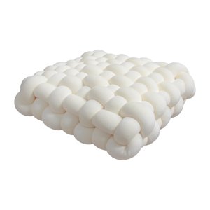 Magideal - Cojín Decorativo Con Nudo Para Regalo De Dormitorio, Cojines Anudados Para Oficina, Vacaciones, Coche. Blanco
