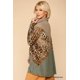 thumbnail image 5 of Top de Cuello Alto de Punto Mixto con Estampado Animal y Liso con Mangas Largas, 5 of 5