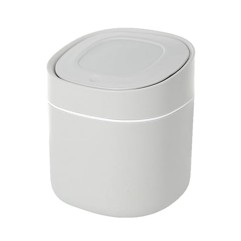 Magideal - Mini Papelera De Escritorio, Cubo De Basura Con Tapa, Cubo De Almacenamiento, Papelera Para Sala De Estar, Hogar, Encimera, Baño, Tocador, Mesa De Gris