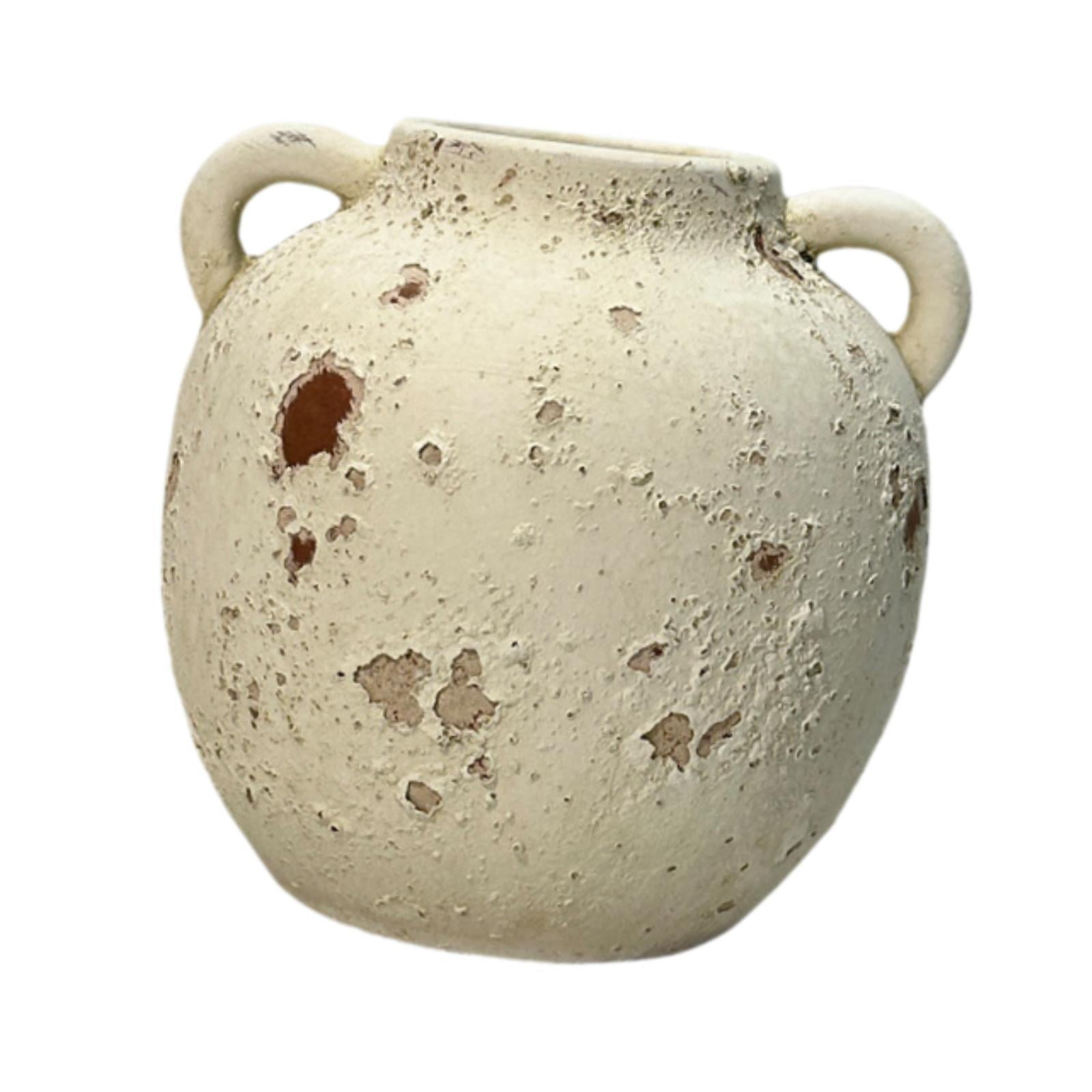 Bothyi - Jarrón De Cerámica Rústica, Florero De Granja, Florero Decorativo Wabi Sabi Para Entrada, Diseño Retro