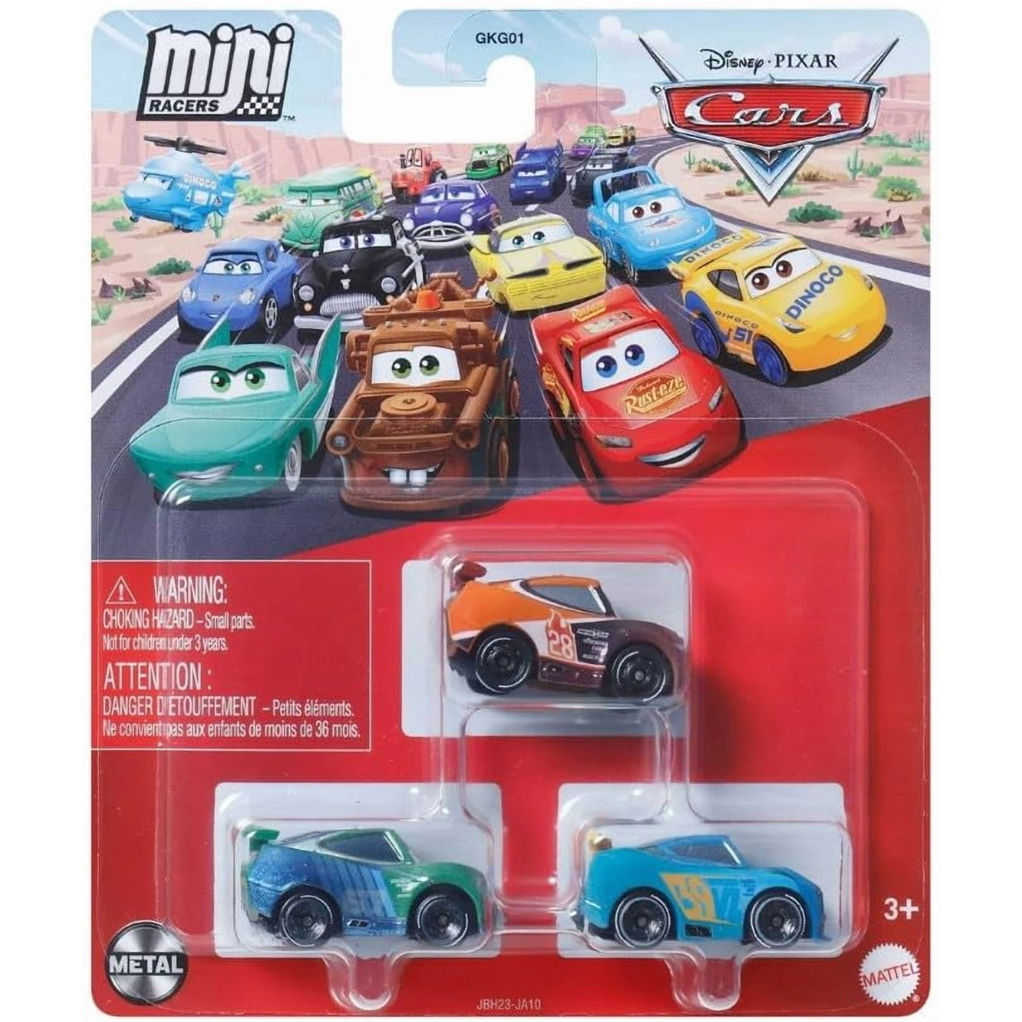 Set De 3 Autos Mini Racers De Mattel Cars En Metal Fundido