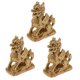 thumbnail image 5 of 3xpure Cobre Latón Feng Shui Riqueza Kylin Bestia Estatua Amueblado Ornamento, 5 of 5
