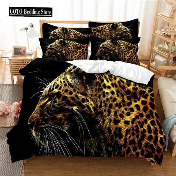 v253 Bed Sheets Print Animal Series Bedding Sets Full Single Adults Kids Duvet Cover Pillowcases Home Textile Bedclothes Wolf,Elephant Dog d 3-Piece Bedding Set (1 Duvet Cover + 2 Pillow Shams) Bed Sh
