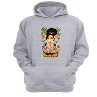 Genérico - Polerón Canguro Amy Winehouse Gris Claro Talla Xl Unisex