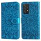 thumbnail image 1 of Funda tipo cartera FOXDOCK para Samsung Galaxy A52 , diseño girasol en relieve, cuero PU, cierre magnético, soporte y tarjetero, 1 of 5