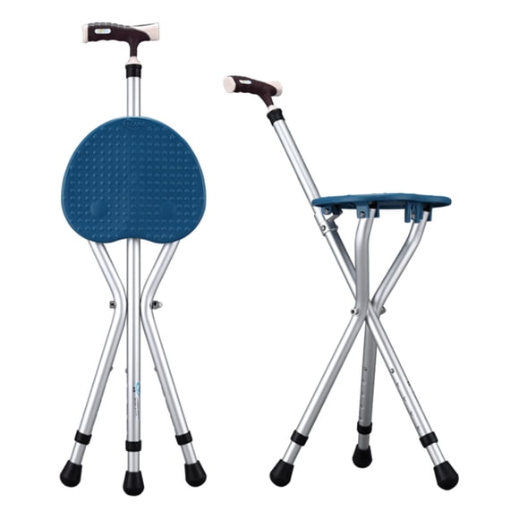 Bastón con asiento Yayayo de aleación de aluminio azul para adulto