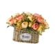 thumbnail image 3 of Flores Artificiales Con Cesta, Elegante Adorno Para Dormitorio, Sala De Estar, Hogar, Naranja, 3 of 5