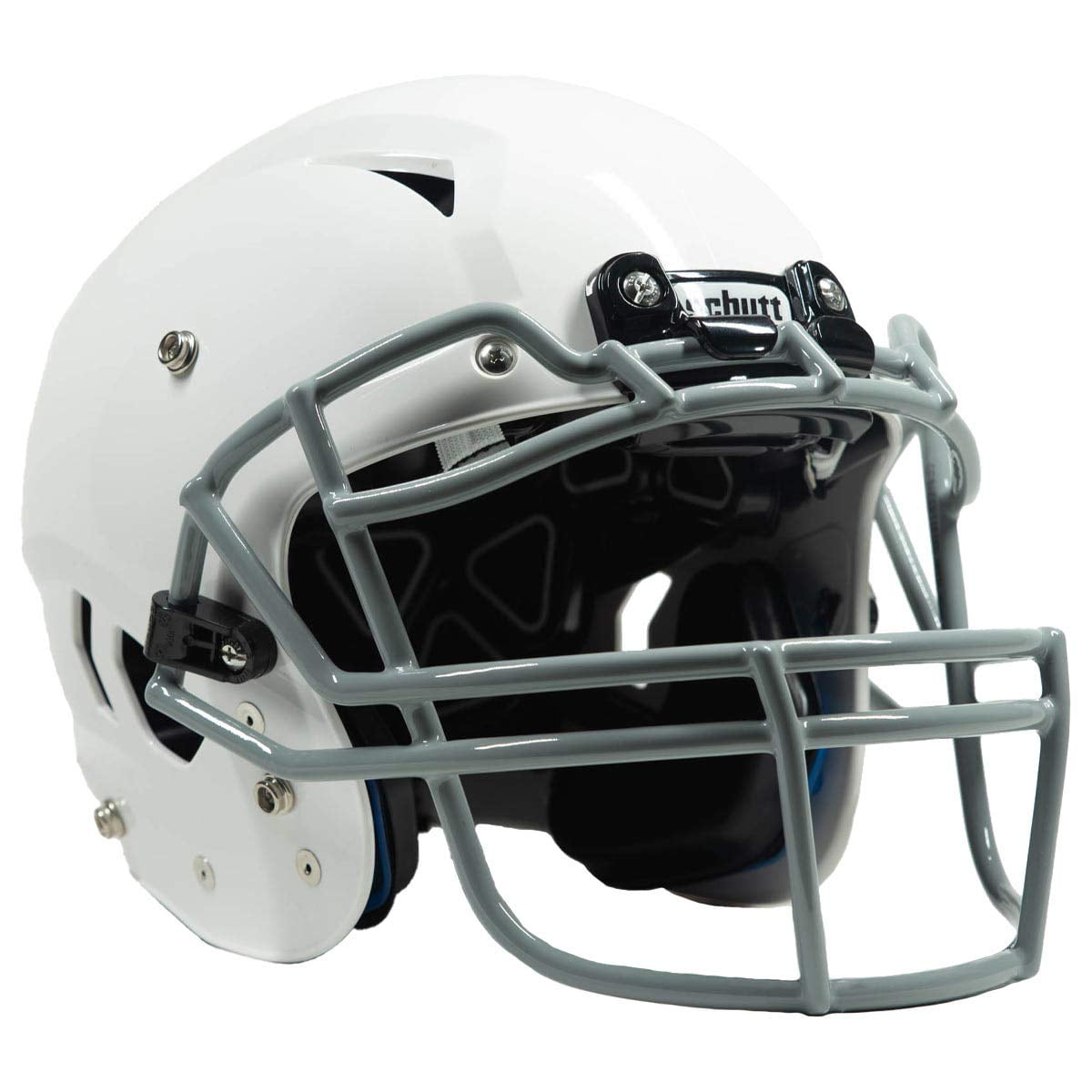 Casco De Fútbol Americano Schutt Youth Vengeance A11, Protector Facial Vropo Trad Integrado, Mediano, Blanco