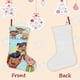 thumbnail image 3 of Xavier Riddle y el Museo Secreto Tema: Calcetines de Navidad, fino lino blanco para colgar en escaleras y chimenea, decoración navideña para el hogar, regalo de Navidad. 45cm × 32cm, 3 of 5