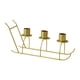 thumbnail image 2 of Candelabro De Hierro Con Forma De Trineo Candelabro Club Home Kitchen Candelabro De 3 Brazos Dorado, 2 of 3
