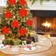 thumbnail image 2 of Pack 10 Flores Navideñas Adorno Navidad Árbol Con Clip φ 14cm. Flores artificiales decorativas, 2 of 5