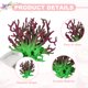 thumbnail image 4 of Decoración de Coral para Acuario Uxcell, Decoraciones para Peceras, Adornos de Coral para Peceras, 5.9x2.2x4.7 Pulgadas, (Verde Púrpura, 1 Pza), Destinado para Decoración de Paisajismo de Acuarios, 4 of 6