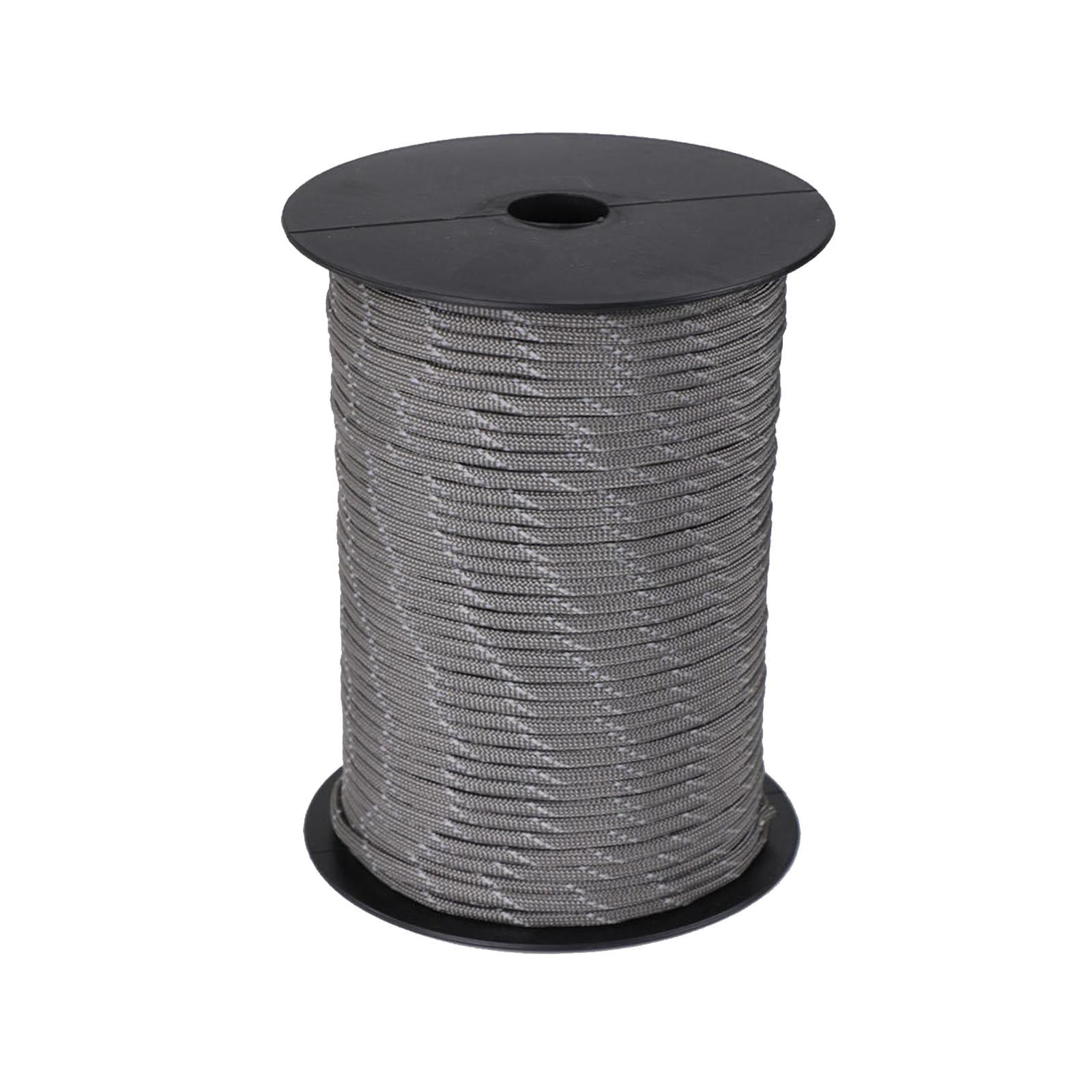 Ioensy - Cuerda De Paracaídas De 328 Pies Para Acampar Al Aire Libre Cuerda Para Atar Para Senderismo Camping Al Aire Libre Gris