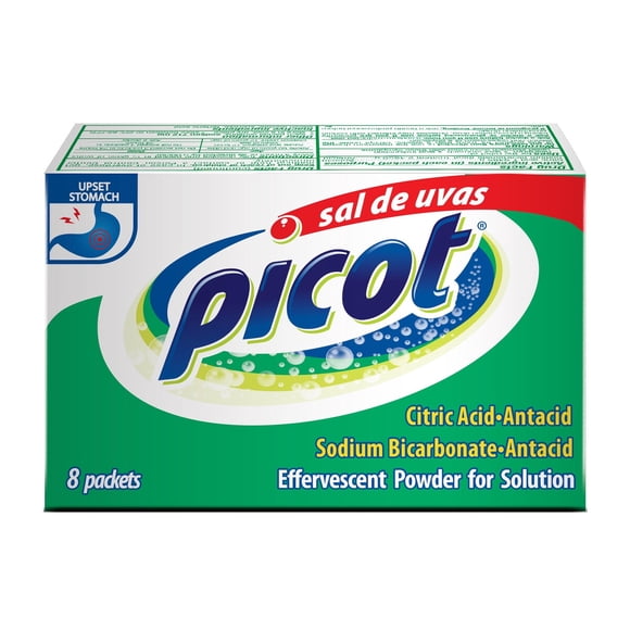 Polvo antiácido Sal de Uvas Picot, 8 sobres de bicarbonato sódico
