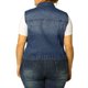 thumbnail image 3 of Agnes Orinda Chaqueta de Chaleco de Mezclilla sin Mangas con Botones Casual para Mujer de Talla Grande 6X Azul, 3 of 6