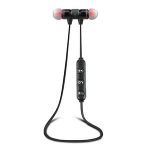 Impormaipu - Audífonos Bluetooth Auriculares Inalambricos Con Microfono Manos Libres Recargables Usb 3 Hrs. Batería Magneticos (Negro)