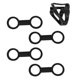 thumbnail image 1 of 5 Piezas Scuba Dive Snorkeling Máscara Silicona Snorkel Keeper Clip Retainer, 1 of 3