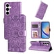 thumbnail image 2 of Funda tipo cartera FOXDOCK para Samsung Galaxy A35 , diseño girasol en relieve, cuero PU, cierre magnético, soporte y tarjetero, 2 of 5