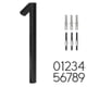 thumbnail image 1 of Número Para Casa De Acero Inoxidable Negro De 15 Cm, 1 of 9