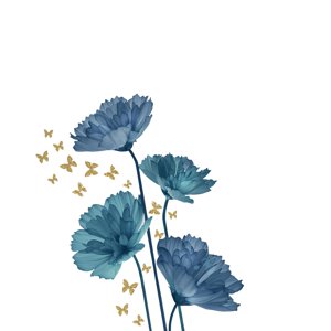 Bothyi - Calcomanía De Pared Con Flores Y Mariposas, Murales Modernos Para Oficina, Sala De Estar Y Aula