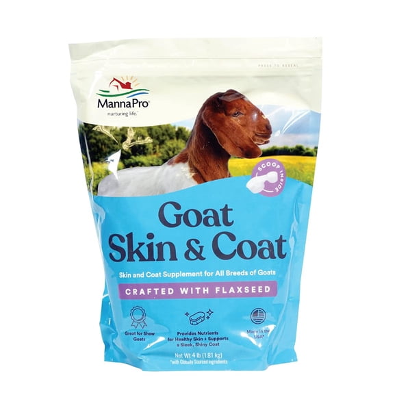 Suplemento para piel y pelaje de cabras Manna Pro 1,8 kg con linaza