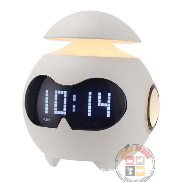 Reloj Despertador Kawai Emociones Luces Parlante Bluetooth