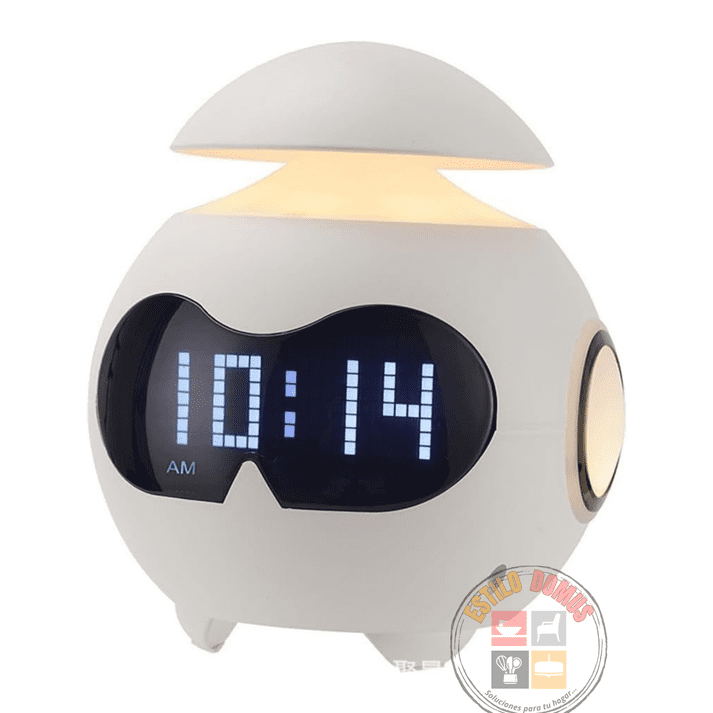 Estilodomus - Reloj Despertador Kawai Emociones Luces Parlante Bluetooth