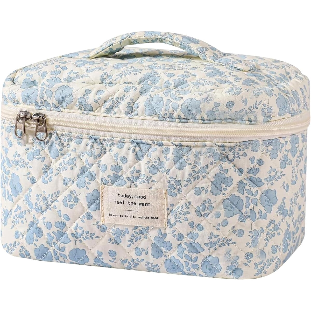 Genérico - Neceser Floral De Algodón Grande Para Maquillaje