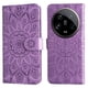 thumbnail image 5 of Funda tipo cartera FOXDOCK para Xiaomi 14 Ultra , diseño girasol en relieve, cuero PU, cierre magnético, soporte y tarjetero, 5 of 5