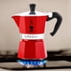 thumbnail image 2 of Cafetera espresso Bialetti Moka Express para 6 tazas, color rojo, 2 of 6