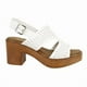 thumbnail image 1 of Sandalia New Walk Plataforma Troquelada Blanca, 1 of 6