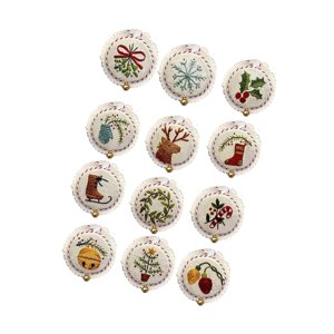 Magideal - Kit De Adornos Navideños Para Bordar A Mano, Kit De Bordado Navideño, Decoración Colgante Reutilizable Novedosa, Decoración Navideña Para Oficina Multicolor