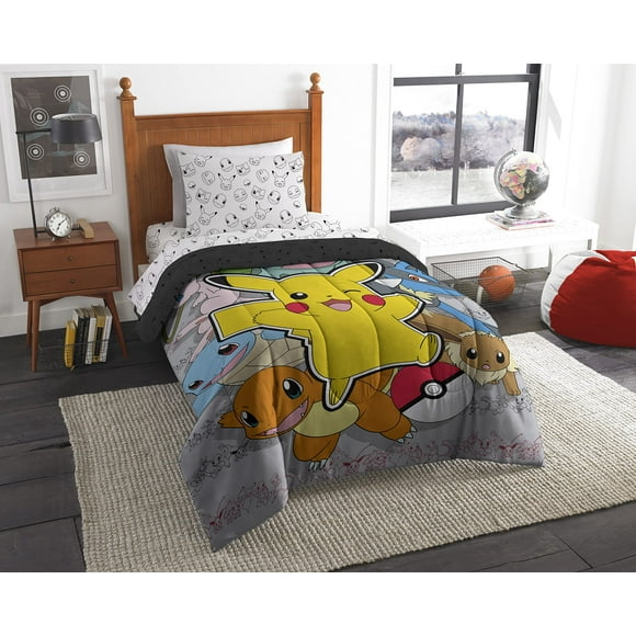 Set cama en bolsa Northwest Pokémon Twin Size Battle Squad