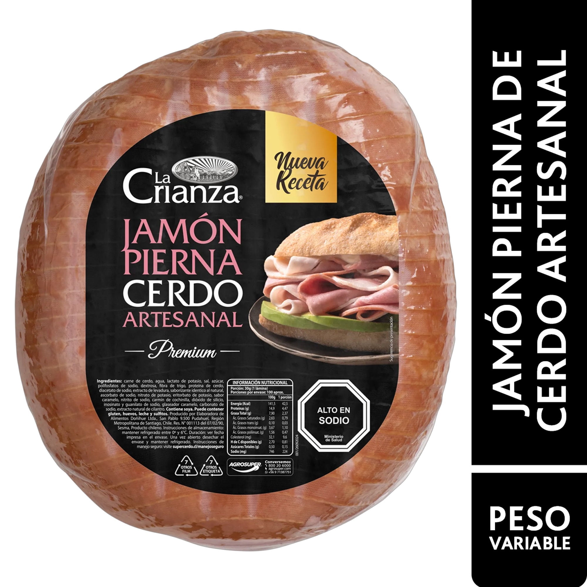 Jamón Pierna De Cerdo Pierna Artesanal 250 g La Crianza